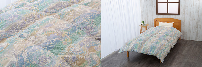 柄F：ブルー（グレードアップ生地）