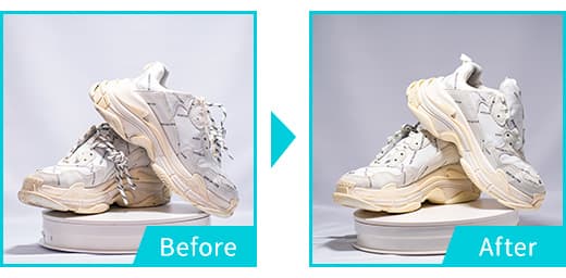 ハイブランドスニーカーのクリーニング実例1枚目