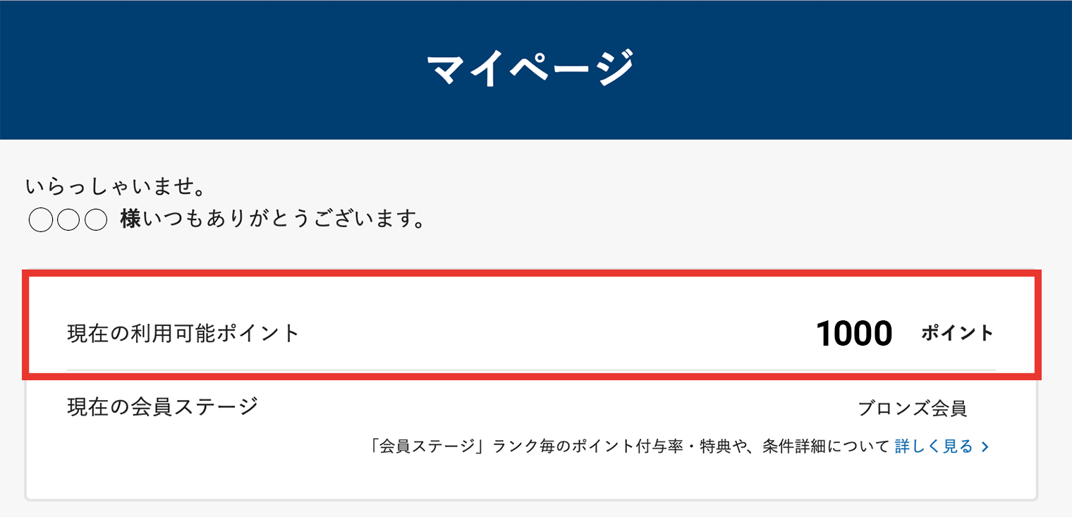 ポイントの確認方法